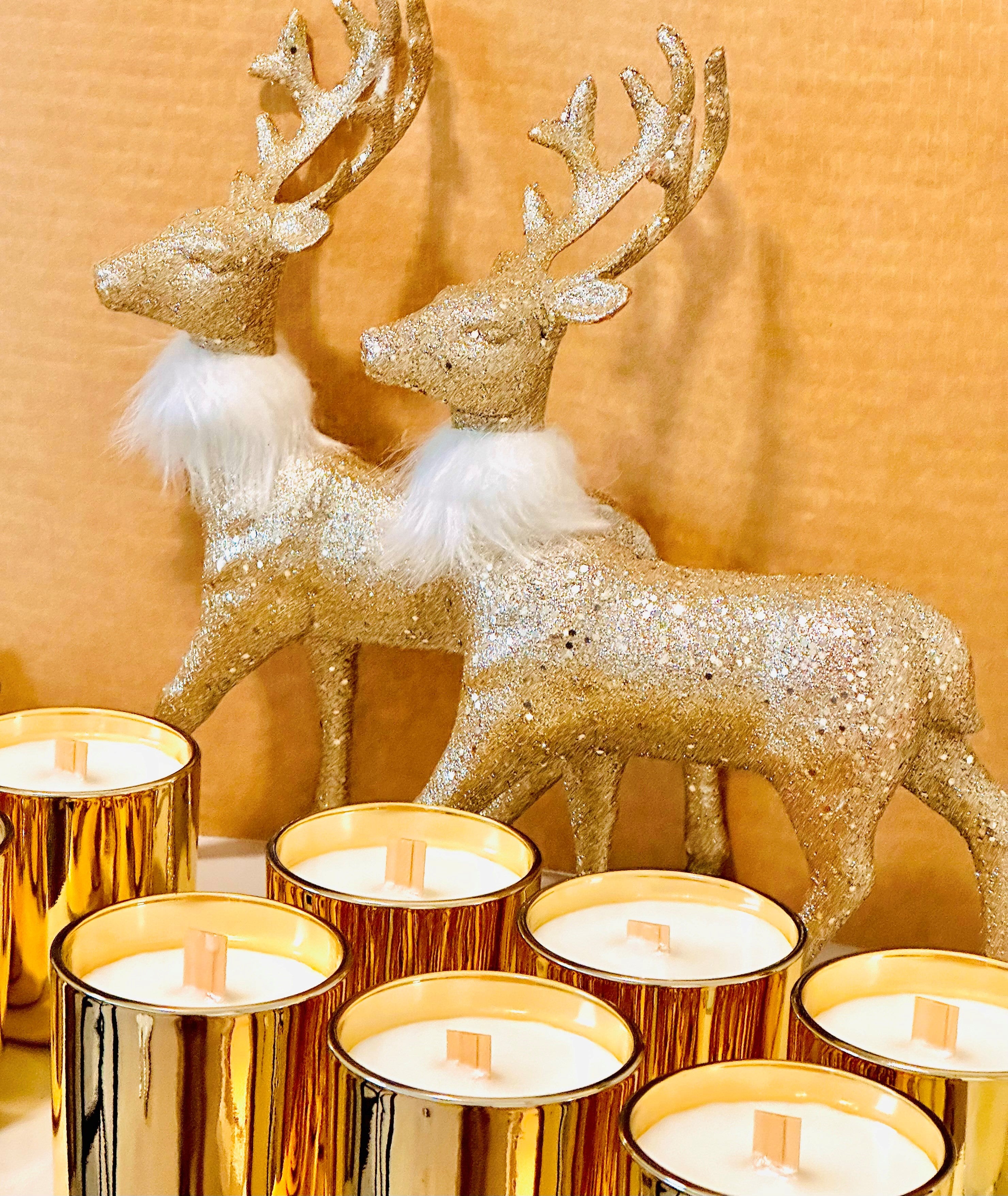 luxury 8 oz electroplated color candle